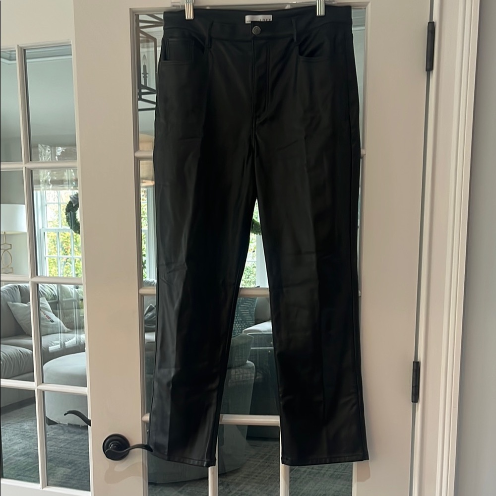 Black Faux Leather Pants